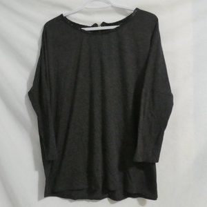 ZARA W&B COLLECTION | large | Charcoal Casual Long Sleeve T-Shirt | NWOT